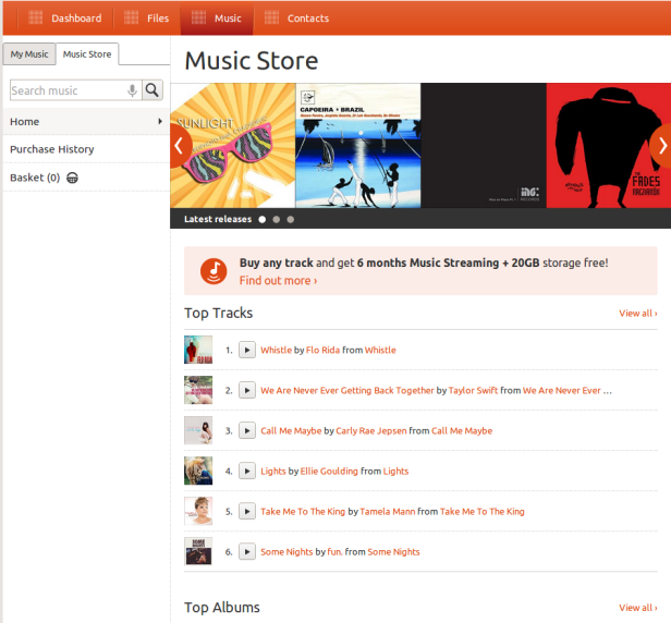 Ubuntu music store